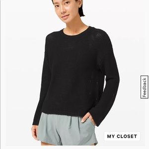 Lululemon Easy Embrace Long Sleeve Sweater, Size M/L, Black